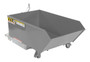 Vestil Steel Light Duty Low Profile Self Dumping Hopper - 1/4 Cubic Yard 2000 lb - Machine Gray