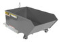 Vestil Steel Light Duty Low Profile Self Dumping Hopper - 1/4 Cubic Yard 2000 lb - Battleship Gray