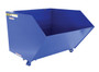 Vestil Steel Heavy Duty Low Profile Self Dumping Hopper - 2 Cubic Yard 6000 lb - Blue