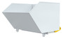 Vestil Steel Heavy Duty Bump and Dump Hopper - 1-1/2 Cubic Yard 6,000 lb - Blue Silver White
