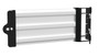Vestil Steel Hinged Guard Rail - 29.875 In Length 3 Ribbed Gate - White