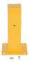 Vestil Steel Bolt On Tubular Guard Rail Post - 2 Ribbed 18 In. Length - Yellow