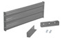 Vestil Steel 3 Ribbed Drop In Style Guard Rail - 41.875 In. Length - Gray Semi Gloss