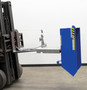 Vestil Steel Heavy Duty Low Profile Self Dumping Hopper - 1/4 Cubic Yard 6000 lb - Blue