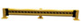 Vestil Steel Drop In Guard Rail - 2 Ribbed 120 In. Length - Yellow