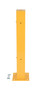 Vestil Steel Bolt On Tubular Guard Rail Post - 2 Ribbed 42 In. Length - Yellow