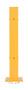 Vestil Steel Bolt On Tubular Guard Rail Post - 2 Ribbed 42 In. Length - Yellow