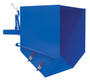 Vestil Steel Light Duty Self Dumping Hopper with Fold Down Front - 1-1/2 Cubic Yard 2000 lb - Blue