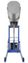 Vestil Stainless Steel Portable Hydraulic Drum Dumper - 60 In. Dump Height 750 lb - Blue/Silver