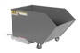Vestil Steel Heavy Duty Low Profile Self Dumping Hopper - 1/2 Cubic Yard 6000 lb - Battleship Gray
