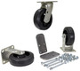 Vestil Mold On Rubber Caster Kit - 6 In. x 2 In. 1,800 lb - Black