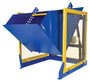 Vestil Steel Electric Hydraulic Box Dumper - 60 In. Dump Height 2,000 lb - Blue
