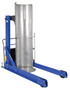 Vestil Stainless Steel Portable Hydraulic Drum Dumper - 36 In. Dump Height 1,000 lb - Blue/Silver