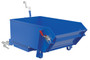 Vestil Steel Light Duty Self Dumping Hopper with Fold Down Front - 1/4 Cubic Yard 2000 lb - Blue