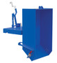 Vestil Steel Light Duty Self Dumping Hopper with Fold Down Front - 1/4 Cubic Yard 2000 lb - Blue