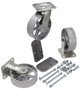 Vestil Semi Steel Caster Kit - 6 In. x 2 In. 3,600 lb - Silver