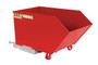 Vestil Steel Heavy Duty Low Profile Self Dumping Hopper - 1/2 Cubic Yard 6000 lb - Red