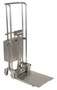 Vestil Partially Stainless Steel Portable DC Powered Hefti-Lift - 44 In. x 68 In. 880 lb - Silver