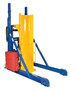 Vestil Steel DC Powered Portable Lift and Dump Hydraulic Drum Dumper - 116 In Dump Height 1,500 lb Blue / - Yellow