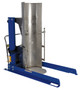 Vestil Stainless Steel Stationary Hydraulic Drum Dumper - 72 In. Dump Height 1,000 lb - Blue/Silver