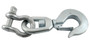 Vestil Steel Swivel Hook with Shackle - 10,000 lb - Silver