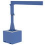 Vestil Steel Portable Jib Crane with Filled Base - 10 Ft. I-Beam 500 lb - Blue