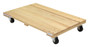 Vestil Hardwood Solid Deck Dolly with Non Marking Casters - 36 In. x 24 In. x 6-3/16 In. 900 lb
