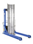 Vestil Stainless Steel Portable Hydraulic Drum Dumper - 60 In. Dump Height 1,000 lb - Blue/Silver