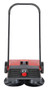 Vestil Plastic/Steel Small Gear Driven Manual Brush Sweeper - 6 Gallon - Red/Black