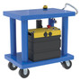 Vestil Steel DC Powered Hydraulic Post Table 24 In x - 36 In 6,000 lb - Blue