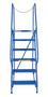 Vestil Steel Maintenance Ladder - 58 Degree 6 Perforated 24 In. Step Width 350 lb - Blue