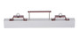 Vestil Steel Forklift Hanging Magnetic Sweeper - 36 In. Wide 45 lb - Silver