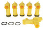 Vestil Polyethylene Bung Jumbo Manual Drum Faucet - 2 In. 6 Pack - Yellow