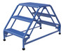 Vestil Steel Double Sided Ladder - 3 Perforated 23-9/16 In. Step Width 350 lb - Blue