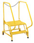 Vestil Steel Maintenance Ladder - 58 Degree 2 Perforated 24 In. Step Width 350 lb - Yellow