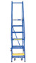 Vestil Steel Standard Slope Ladder - 58 Degree 6 Perforated 16-13/16 In. Step Width 350 lb - Blue