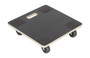 Vestil Hardwood Square Dolly Deck - 16 In. x 16 In. x 4 In. 400 lb - Black