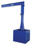 Vestil Steel Portable Jib Crane with Empty Base - 8 Ft. I-Beam 1000 lb - Blue