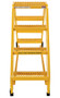 Vestil Steel Double Sided Step Ladder - 4 Grip Strut 16-13/16 In. Step Width 350 lb - Yellow