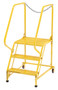 Vestil Steel Maintenance Ladder - 58 Degree 3 Grip Strut 24 In. Step Width 350 lb - Yellow