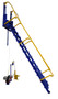 Vestil Steel Folding Mezzanine Ladder with - 115V Power Storage 120 In. Mezzanine Height 23-5/8 In. Step Width 350 lb - Blue and Yellow