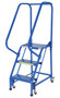 Vestil Steel Standard Slope Ladder - 58 Degree 3 Perforated 16-13/16 In. Step Width 350 lb - Blue