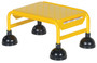 Vestil Steel Commercial Spring Loaded Ladders - 1 Perforated 16 In. Step Width 300 lb - Yellow