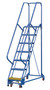 Vestil Steel Standard Slope Ladder - 58 Degree 7 Grip Strut 16-13/16 In. Step Width 350 lb - Blue