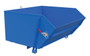 Vestil Steel Medium Duty Self Dumping Hopper with Fold Down Front - 1 Cubic Yard 4000 lb - Blue