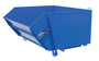 Vestil Steel Medium Duty Self Dumping Hopper with Fold Down Front - 1 Cubic Yard 4000 lb - Blue