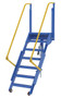 Vestil Steel Folding Mezzanine Ladder - 60 In. Mezzanine Height 24-1/4 In. Step Width 350 lb - Blue
