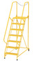 Vestil Steel Maintenance Ladder - 58 Degree 7 Perforated 24 In. Step Width 350 lb - Yellow