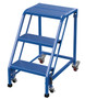 Vestil Steel Standard Slope Ladder No Handrail - 58 Degree 3 Perforated 16-13/16 In. Step Width 350 lb - Blue