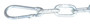 Vestil Steel Lad Safety Chain Option, - 26 In - Silver